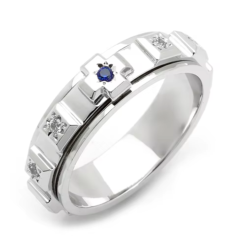 rhodium plated