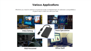 Winstars高品质USB3.0 Type-C至双HDMI 4k视频图形卡适配器笔记本电脑图形卡适配器图形适配器 - Product Image 4