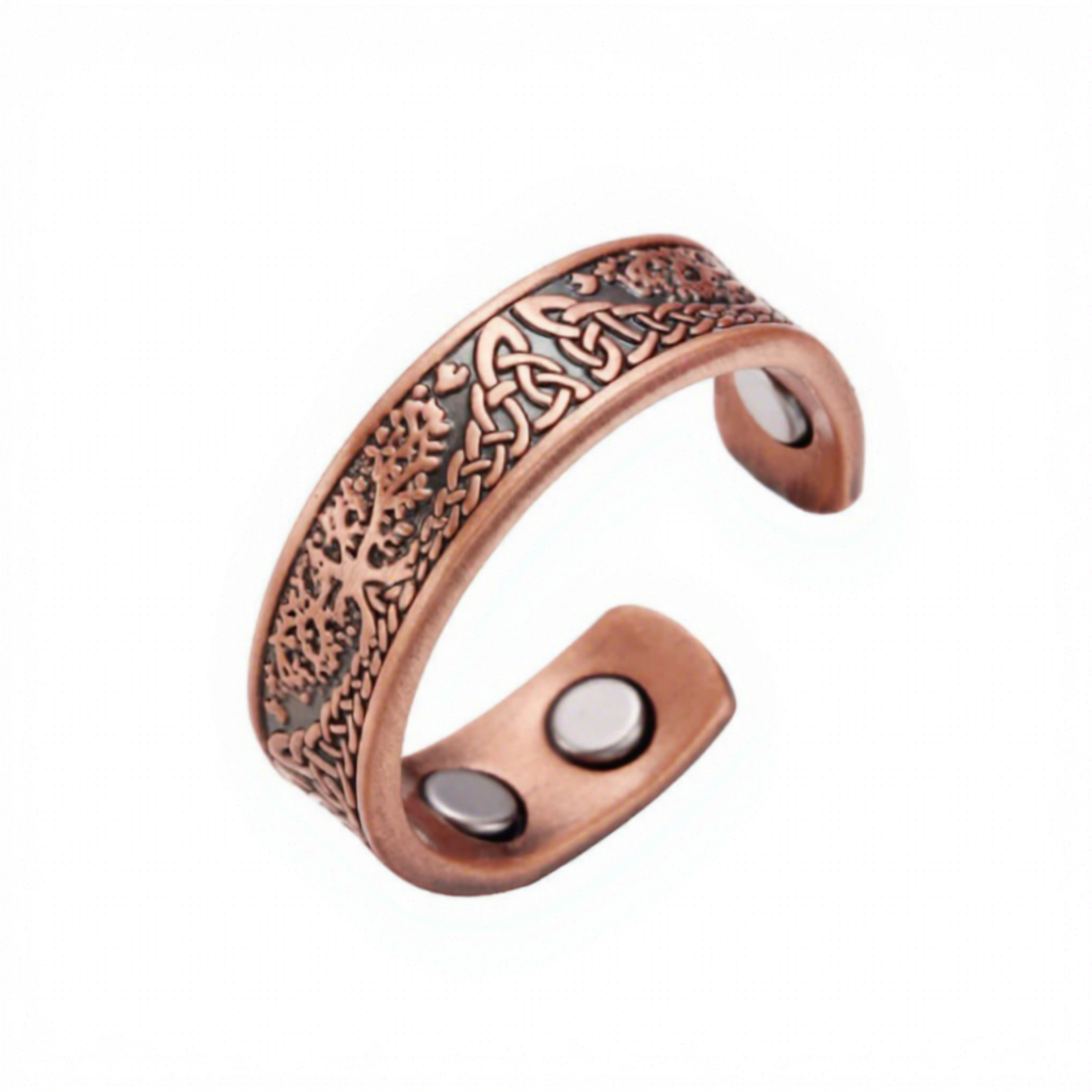 Anillo de cobre con 4 imanes