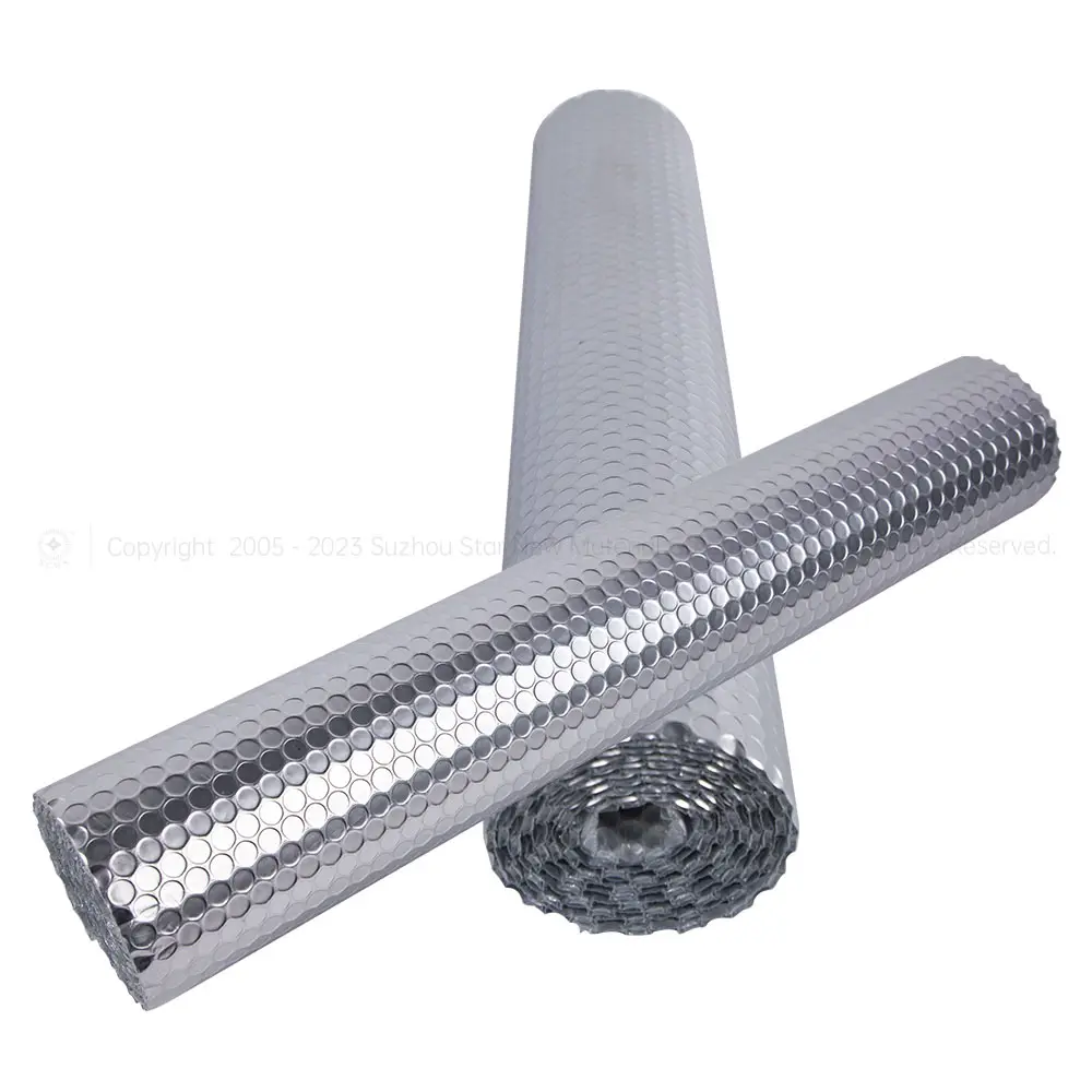 Kustomisasi Film Foil insulasi termal metalik bahan lembaran gelembung udara terisolasi termal digunakan untuk atap