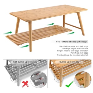 Mesa De Jantar De Bambu De Luxo Dobrável Mesa De Fim De Sofá Moderno Para Mobília De Sala De Estar