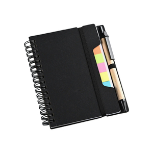Promotional <strong>Customized</strong> Design Spiral Notebook With Pen Sticky Notes Kraft Sticky Notebook