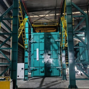Abrators ile yüksek verimli çift kanca kumlama makinesi döndür askı - Product Image 3