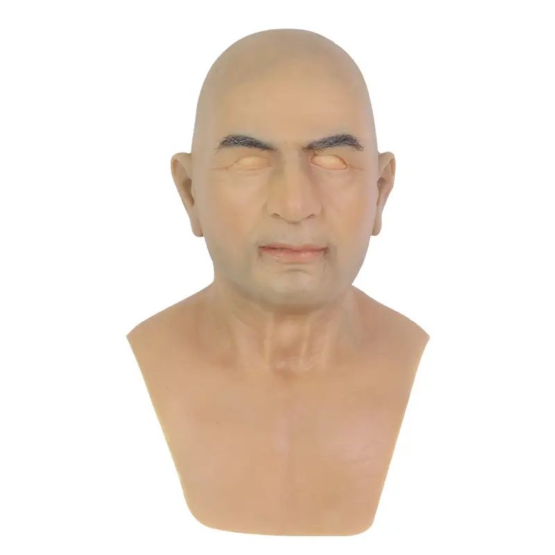 Mascarilla de silicona realista para mujer y hombre, máscara de fiesta, molde facial