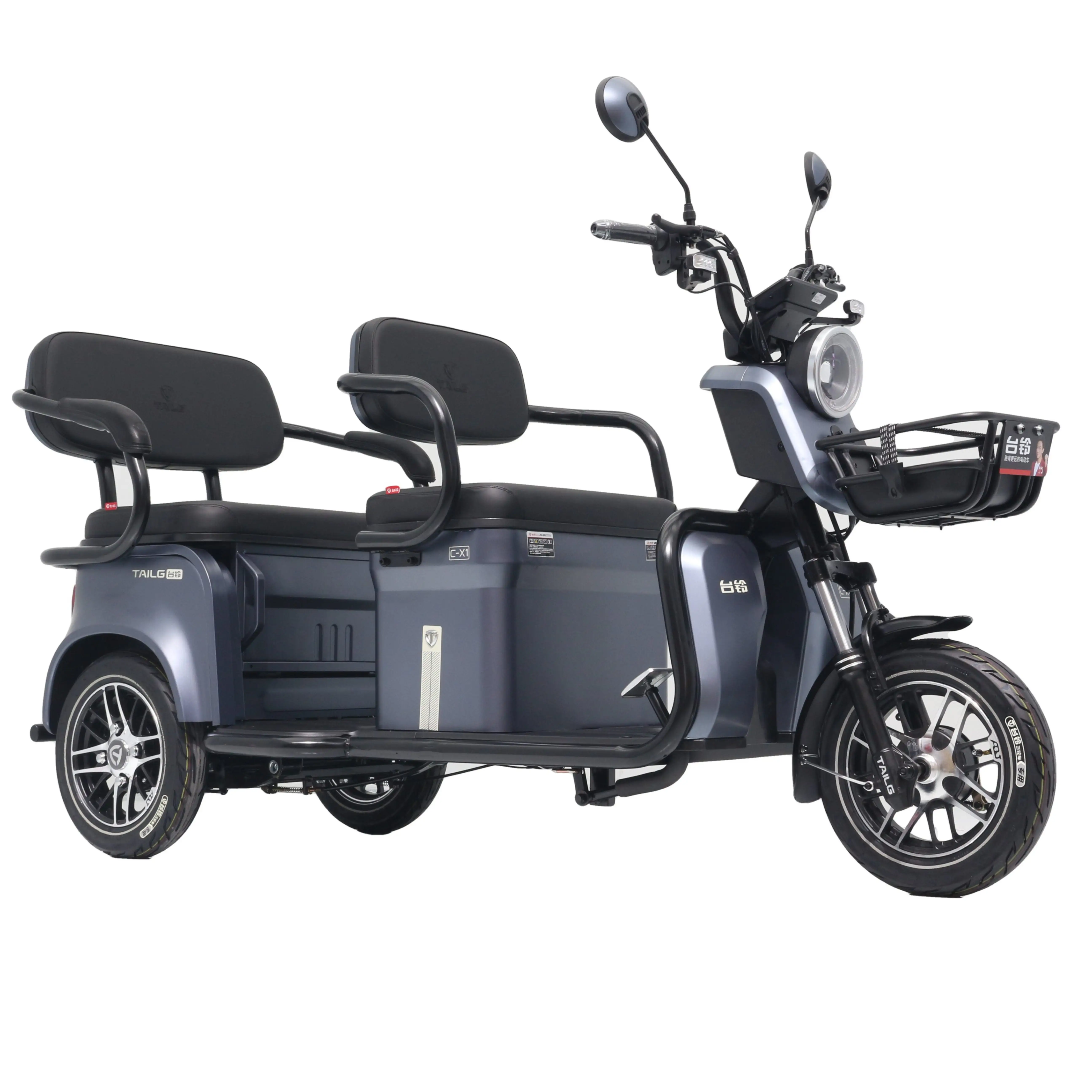 Tailg Chinês Eec Cool Design 60V Tambor 3 Rodas Trike Carro Motocicleta Adulto Triciclos Elétricos