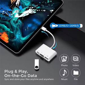 4 in 1 USB-Cポートハブコンバータ読み取りカメラメモリーカードSD TFカードサポートUSB Cデバイス用USB 3.0高速充電 - Product Image 4
