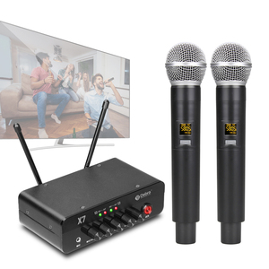 X7 Dynamic Wireless Karaoke <strong>Microphone</strong> System with Reverberation DSPBT5.0 Optical <strong>Input</strong> and <strong>Output</strong> Interface