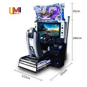 Simulatore di corsa macchina <span class=keywords><strong>Arcade</strong></span> lettore di carte a gettoni in metallo di plastica spagnolo auto simulatore di guida Video giochi per bambini - Product Image 3