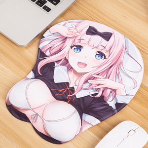 Benutzerdefiniertes Gaming-Mauspad Mädchen-Brust Mausmatte 3D Brust-Handgelenkauflage Silikon-Mauspad Kaguya-sama Love Is War Fujiwara Chika Lagerware - Product Image 2
