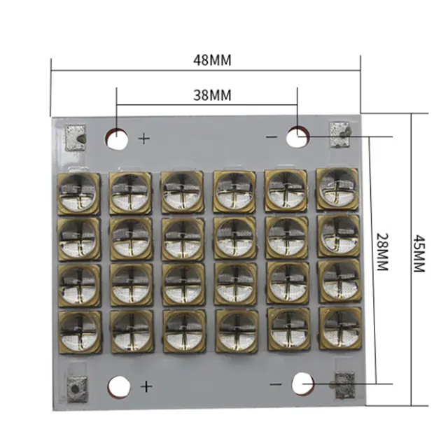 Изготовленный на заказ 48 светодиодов 96 светодиодов UVB 365 нм 385 нм 50 Вт 150 Вт 500 Вт Ультрафиолетовый Светодиодный модуль для 3D-принтера
