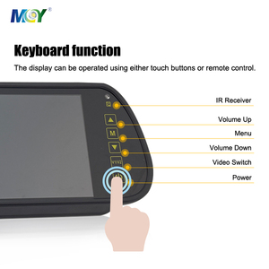 MCY 2CH 4Pin Video <strong>Input</strong> 7&quot; Hd Rear View Parking Mirror Monitor for Reverse Car Backup Camera - Product Image 4