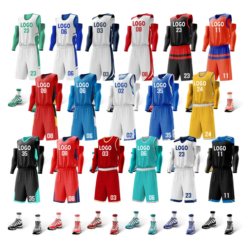 Sublimasi kaos basket Custom tim cetak nama Mode desain Custom jersey basket
