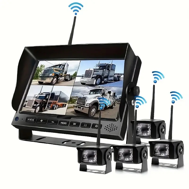 7 inch 4ch monitor+4 wireless cameras
