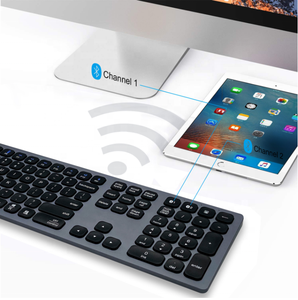 Ultra Slim Multi Media Aluminum Wireless <strong>Keyboard</strong> and Mouse Set for <strong>IOS</strong> Android Tablet PC Windows for IPad - Product Image 2