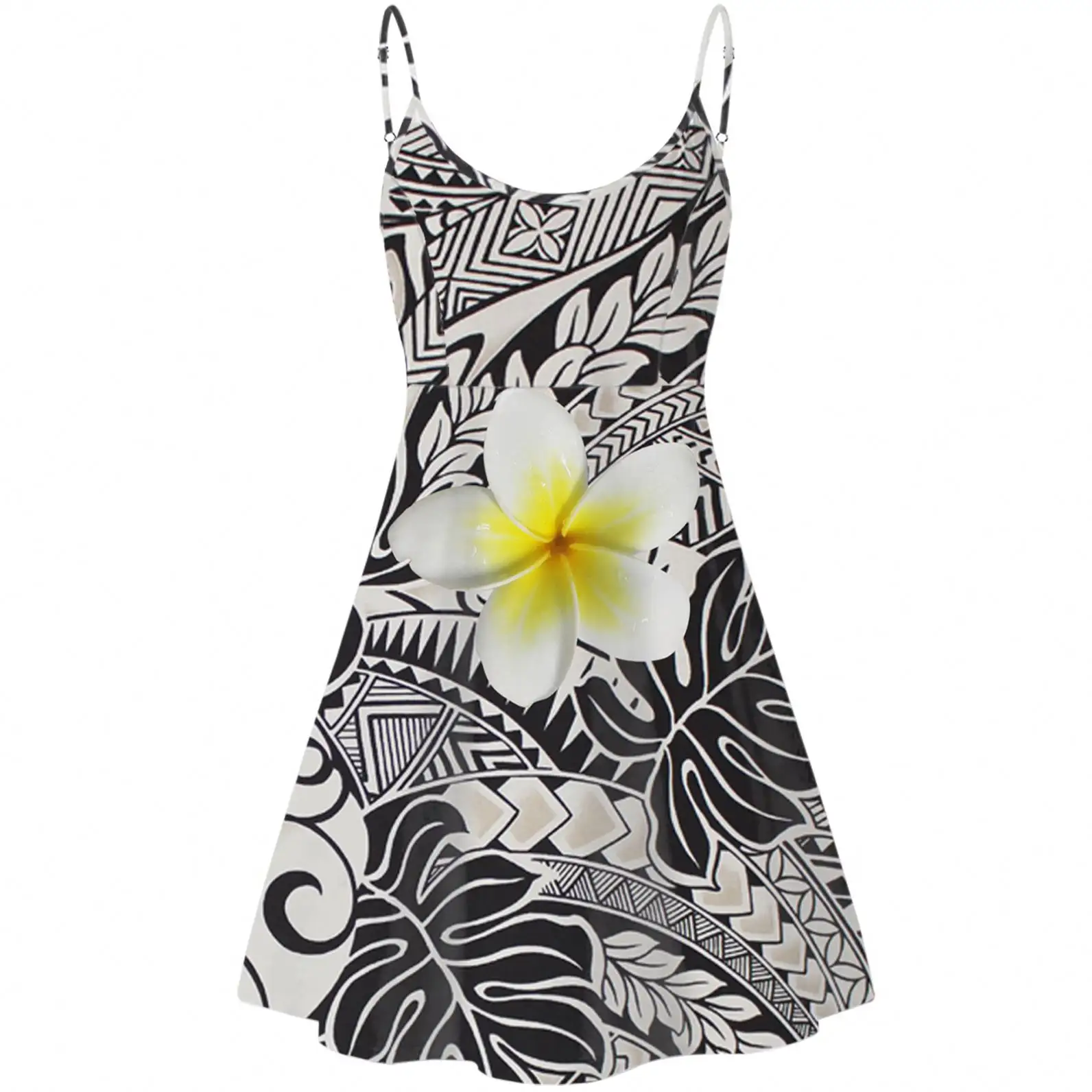 Vestido de plumeria feminino para mulher, padrão de plumeria, vestidos personalizados, venda quente, moda polinésia, 2020