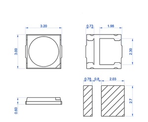 Factory Custom White Light 3000-<strong>10000K</strong> 0.1W 1W Smd <strong>Led</strong> Chip 3030 6500K <strong>Led</strong> Chip <strong>Led</strong> Module Chip - Product Image 3