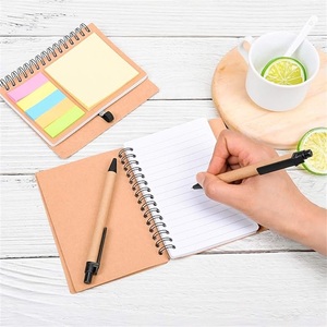Bloc de notas adhesivas Eco Memo personalizado, Kraft pequeño cuaderno de papel, libretas en espiral, Mini blocs de notas para cuaderno con personalizado
