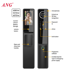 Cerradura de puerta de pantalla Digital de vídeo CNC con intercomunicador, cámara Tuya, reconocimiento de vena de Palma facial, cerradura inteligente para puerta de puerta - Product Image 5