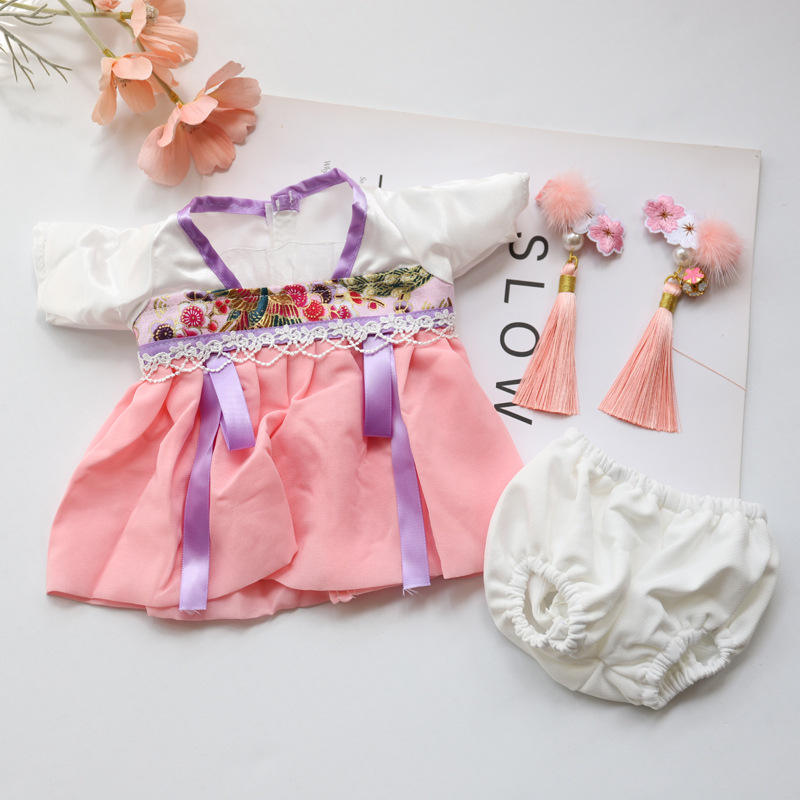 ชุดราชวงศ์ฮั่นโบราณ - เสื้อผ้าหมีเลน่า 30 ซม