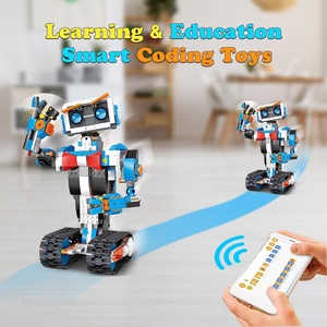 Uzaktan kumandalı Robot kiti yapı taşı setleri çocuklar için programlanabilir Robot DIY yapı kiti kök eğitim Robot