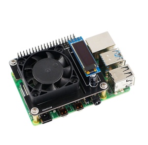 Raspberry Pi 4 Lüfter Intelligente Drehzahl regelung Erweiterungs karte RGB Cooling HAT mit OLED-Display für Raspberry Pi 3 - Product Image 1
