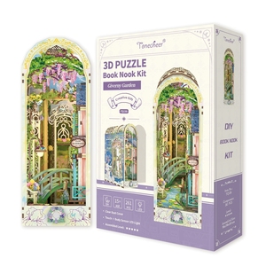 Tonecheer Giverny vườn cuốn sách Nook 3D Câu Đố mô hình xây dựng bằng gỗ Claude Monet nghệ sĩ Les nymphéas bức tranh nổi tiếng tq138 - Product Image 2