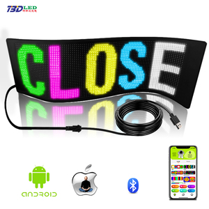 Flexible LED Matrix Panel Digital Scrolling LED Sign Wireless Programmable Banner <strong>Display</strong> Glow in the <strong>Dark</strong> Window Screen for Car - Product Image 2