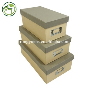 Organizzatore da scrivania ecologico personalizzato all'ingrosso nidificato set di scatole di carta decorative in cartone da 3 pezzi - Product Image 2