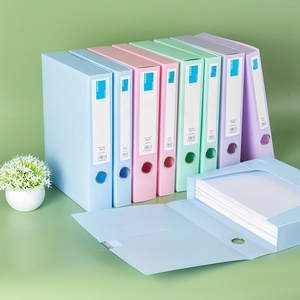 A4彩色文件盒多功能办公塑料文件夹收纳器行政收纳盒定制文件夹 - Product Image 2