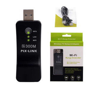 PIX-LINK Precio de fábrica USB Wireless AP Repetidor Amplificador de señal de red Plug and Play 300Mbps Wireless Router WIFI Extender - Product Image 1