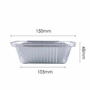 No.1/No.2/No.6a Disposable Aluminum Foil Baking Pans-<strong>Rectangular</strong> Food <strong>Containers</strong> <strong>with</strong> <strong>Lids</strong> for Bread Cake Meal Prep - Product Image 6