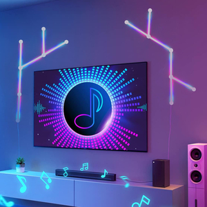 カラーカラーLEDライトバー装飾音楽同期アプリRGB照明住宅用ゲームテレビ用 - Product Image 1