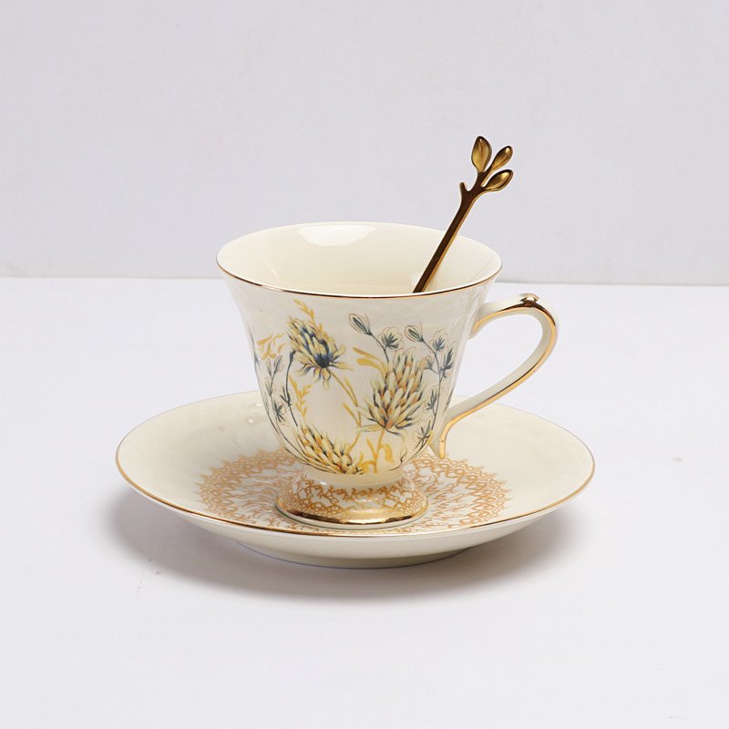 white-cup and saucer