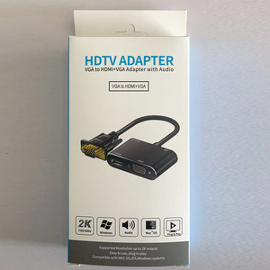 Mini 4-in-1 <strong>VGA</strong> to <strong>HDMI</strong> <strong>USB</strong> <strong>VGA</strong> 3.5 Audio Cable Splitter 1-4 Compatible Adapter Dock for Laptop <strong>HDMI</strong> Monitor TV &amp; Projector - Product Image 4