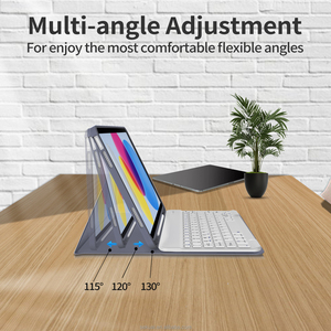 Estuche desmontable resistente y teclado con bisagras magnéticas para iPad Air 11 "(M2) iPad 10,9", emparejamiento Bluetooth multidispositivo, - Product Image 3