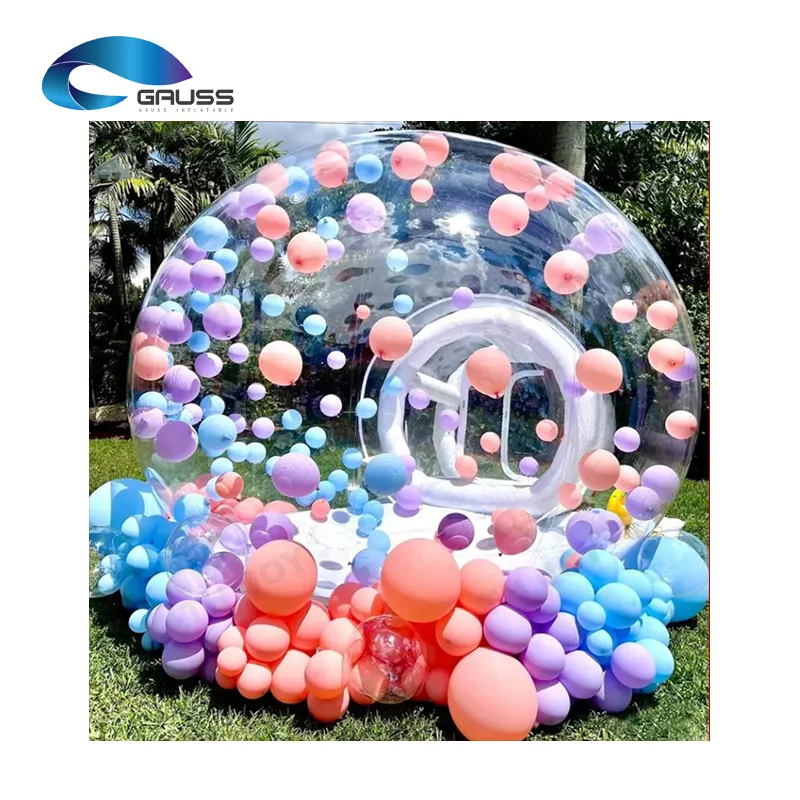 Fabrieks Hete Verkoop Voor Verhuur Clear Opblaasbare Bubble Tent Kinderen Opgeblazen Luchttent Met Ballonnen
