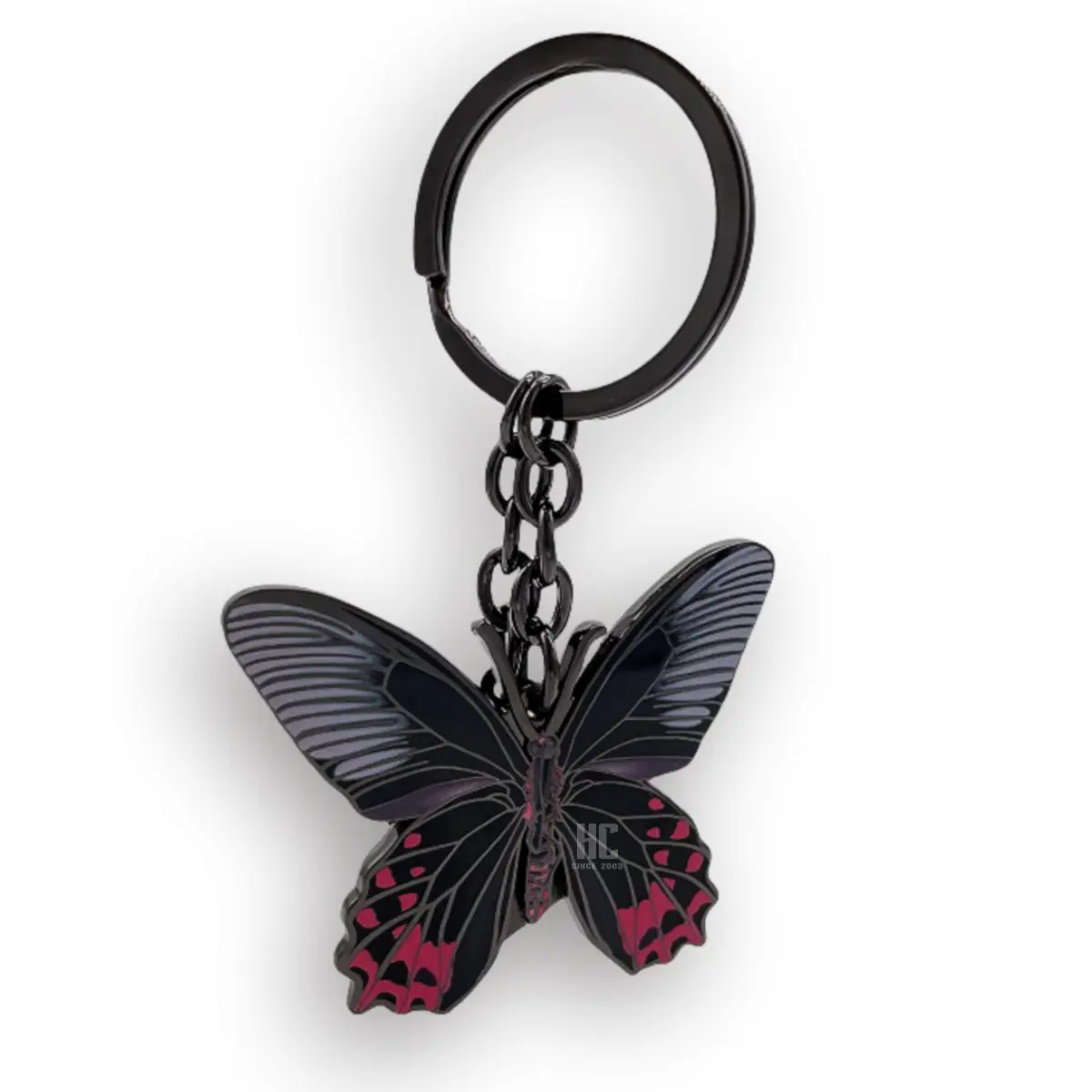 Set gantungan kunci kupu-kupu cantik desain Logo Anda Kustom Pabrik 20 tahun