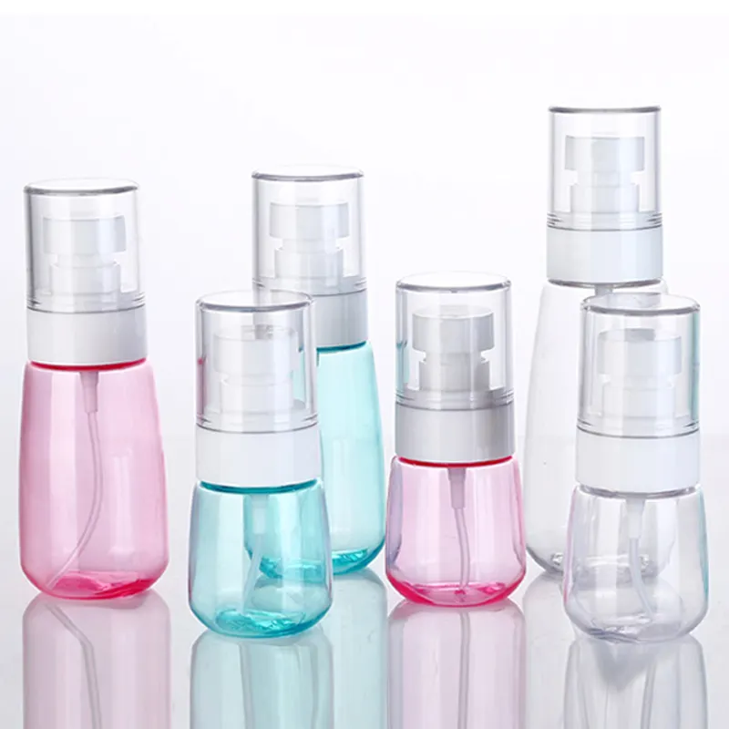 30/60/80/100ML sous-bouteille de couleur PETG bouteille cosmétique UPG transparente continue en plastique sans air bouteille de Lotion à brouillard fin