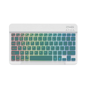 Mac Ipad Teclado retroiluminado inalámbrico Bluetooth retroiluminación teclado RGB Mini Slim 7 colores portátiles Tablet Pc 10 pulgadas OEM RF Tijera - Product Image 4