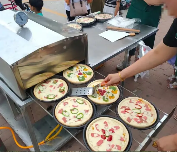 Horno de pizza Móvil de comida rápida para uso comercial al aire libre