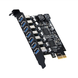 5G 7端口PCIe x1至USB 3.2 3.1 3.0 Gen 1扩展卡PCI Express组合适配器，带720201芯片组 - Product Image 4