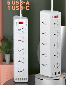 LDNIO SC10610通用电源板电涌保护器10A 110V，带10个通用插座长电源板 - Product Image 1