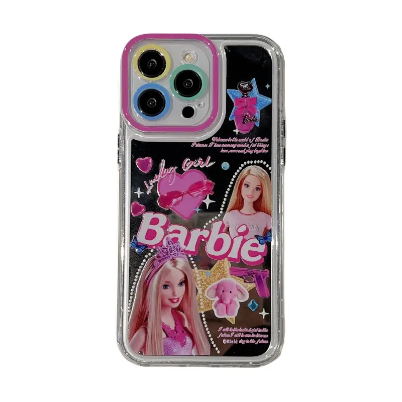 Accessori più venduti Cartoon Anime Fancy Funny Cute Barbie Doll Phone Case per Iphone 14 Pro Max Cover per Girl Ladies