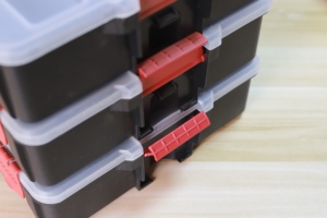 工具盒零件储物组织器盒塑料隔层带盖五金多功能螺丝盒 - Product Image 6
