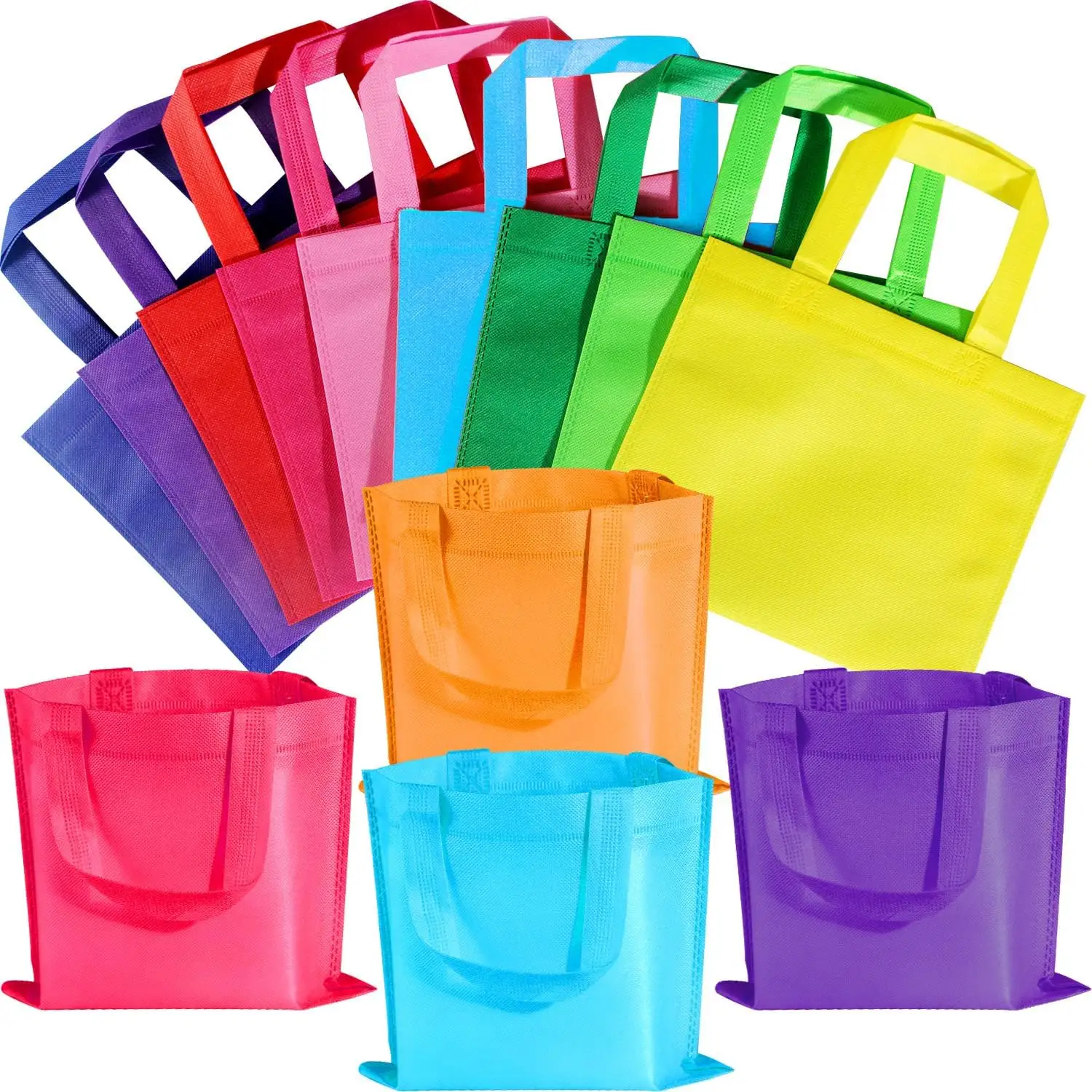 2024 Factory wholesale multi color custom design printed cartoon reusable non woven tote children ues bags