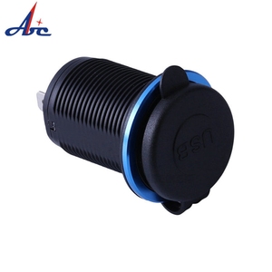 Đèn LED chống nước Vòng 3.1A Ổ cắm cổng kép <span class=keywords><strong>USB</strong></span> Sạc xe hơi cho ô tô Xe máy Xe buýt Thuyền biển Xe tải Xe đạp - Product Image 2