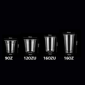 ペットコーヒーカップ16オンスプラスチックコーヒーカップ冷たい飲み物用に印刷されたカスタムロゴ - Product Image 2