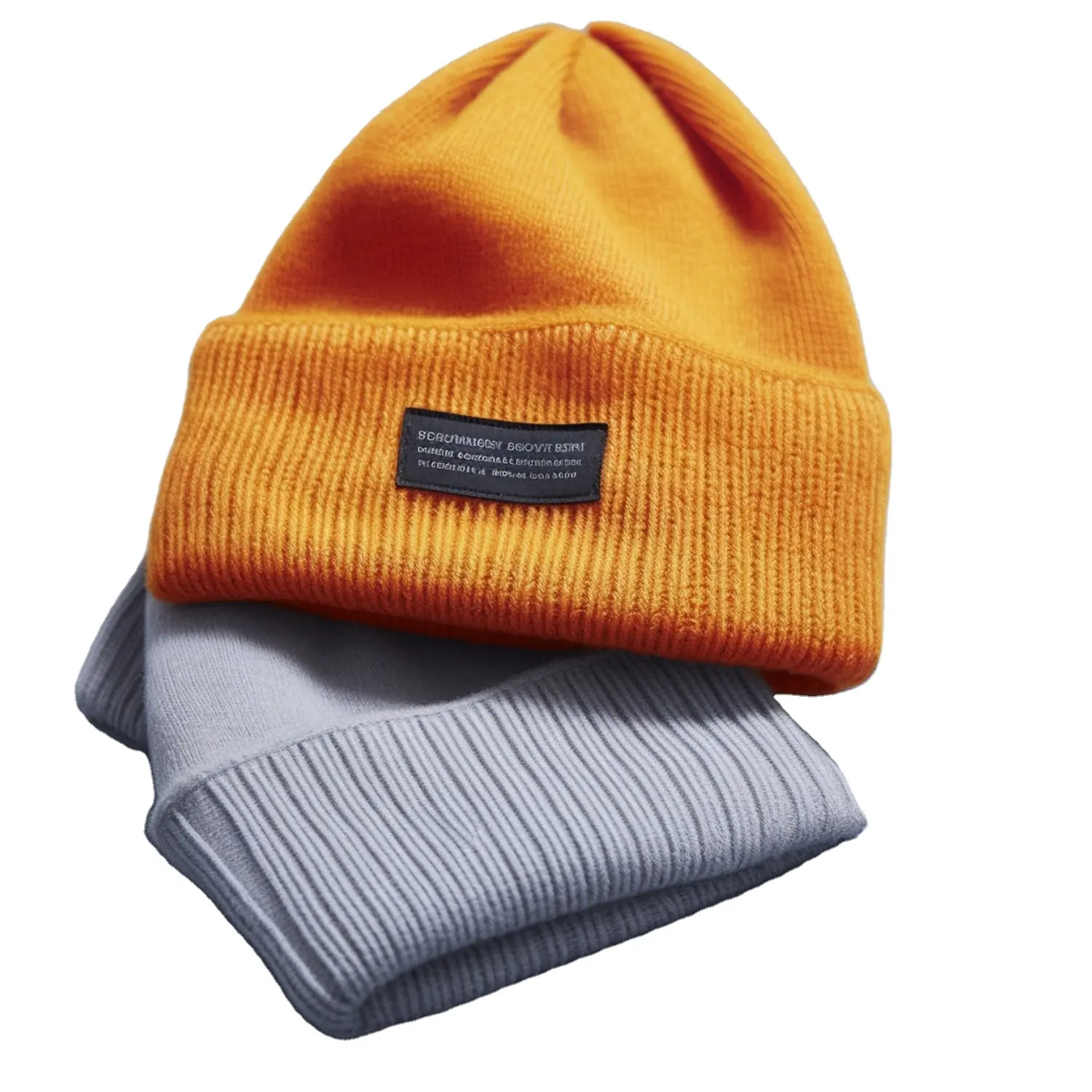 Ventas calientes logotipo personalizado Mini pescador con forro de satén bordado para hombres Beanie sombreros