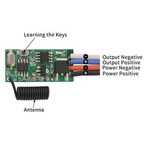 Universal Wireless 433 Mhz DC 3.6V-24V 2A <strong>Remote</strong> <strong>Control</strong> Switch 433Mhz 1 CH RF Relay Receiver LED Light Controller With Antenna