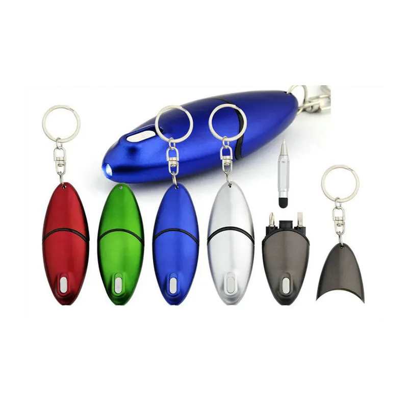 MEGA Promocional presente mini chave de fenda LED Pen ferramenta conjunto com luz e chaveiro